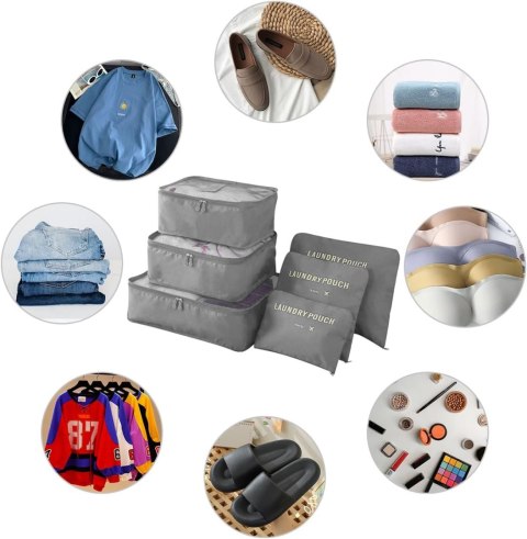 ZESTAW ORGANIZERÓW PODRÓŻNYCH GAVIN SZARY