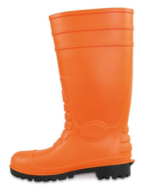 BUTY ROBOCZE WYSOKIE POMARAŃCZOWE PCW/KAUCZUK 43 BUTY ROBOCZE WYSOKIE POMARAŃCZOWE PCW/KAUCZUK 43