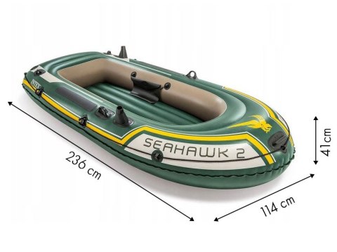 Ponton Seahawk 2 + pompka + 2 wiosła Intex 68347 Ponton Seahawk 2 + pompka + 2 wiosła Intex 68347