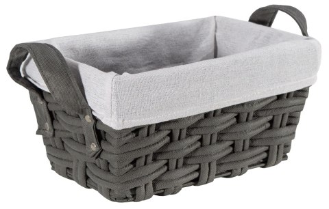 KOSZYK PLECIONY TIANA GRAFITOWY 30X20X15 CM