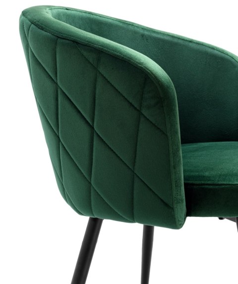 KRZESŁO HAMPTON VELVET CIEMNOZIELONE