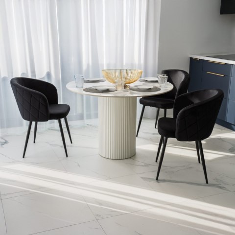 KRZESŁO HAMPTON VELVET CZARNE