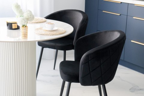 KRZESŁO HAMPTON VELVET CZARNE