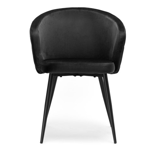 KRZESŁO HAMPTON VELVET CZARNE
