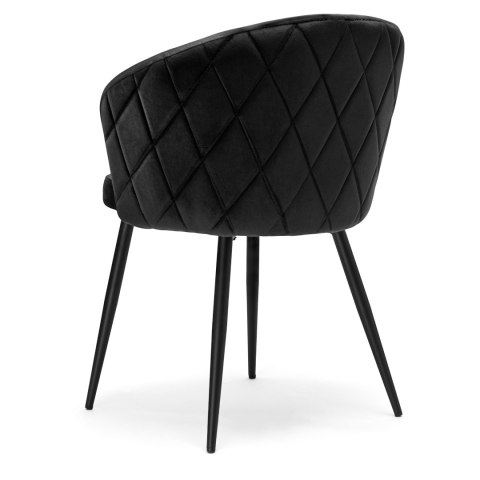 KRZESŁO HAMPTON VELVET CZARNE