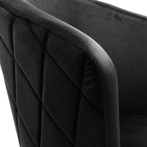 KRZESŁO HAMPTON VELVET CZARNE