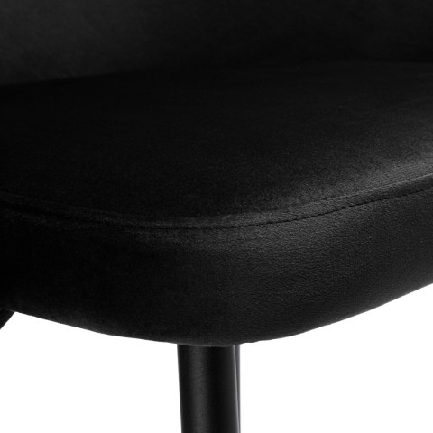 KRZESŁO HAMPTON VELVET CZARNE