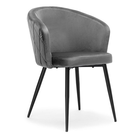 KRZESŁO HAMPTON VELVET GRAFITOWE