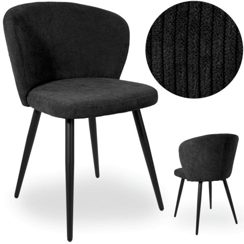 KRZESŁO KROSBY SZTRUKS CZARNE