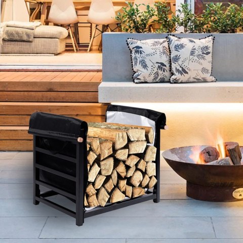 STOJAK KOSZ NA DREWNO HAKAN WYCIĄGANY WKŁAD