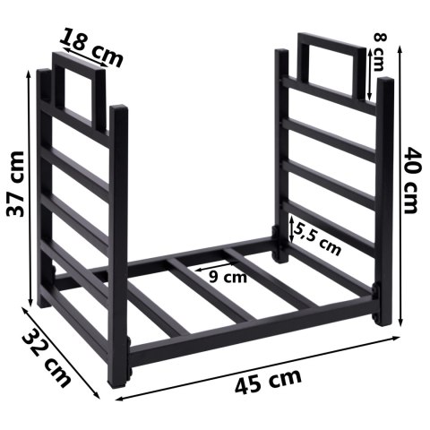 STOJAK KOSZ NA DREWNO HAKAN WYCIĄGANY WKŁAD