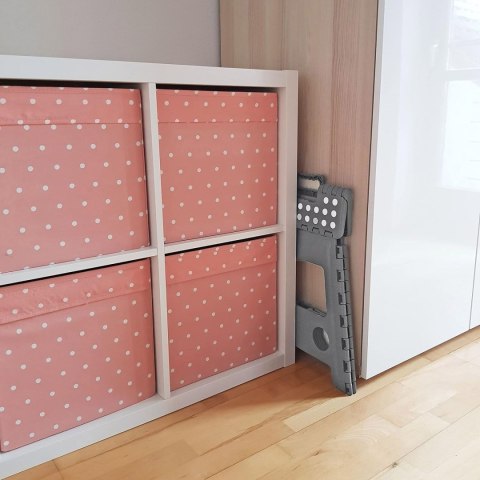 STOŁEK SKŁADANY ANTYPOŚLIZGOWY AMIGO SZARY ROZMIAR L