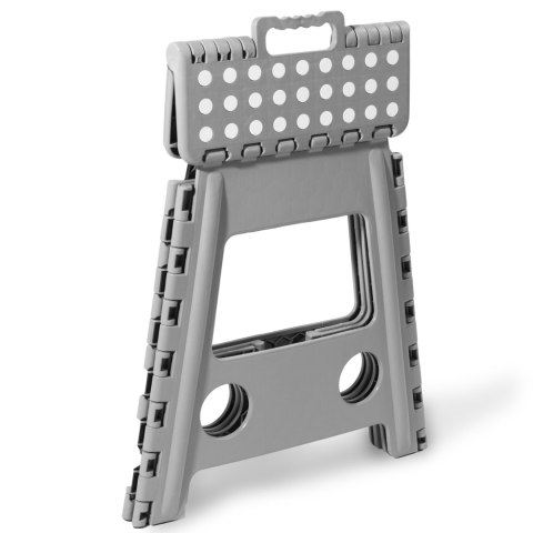 STOŁEK SKŁADANY ANTYPOŚLIZGOWY AMIGO SZARY ROZMIAR L