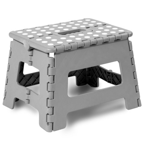 STOŁEK SKŁADANY ANTYPOŚLIZGOWY AMIGO SZARY ROZMIAR M