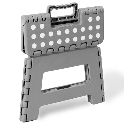 STOŁEK SKŁADANY ANTYPOŚLIZGOWY AMIGO SZARY ROZMIAR M