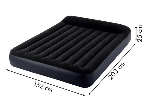 Materac dmuchany 203x152 cm z pompką łóżko welur Intex 64150ND