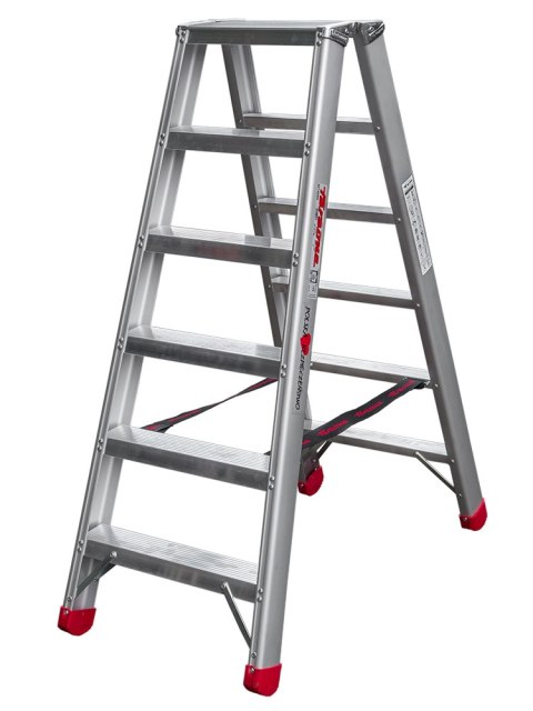 DRABINA 2X6 DWUSTRONNA Z SZEROKIMI STOPNIAMI DRABINA 2X6 DWUSTRONNA Z SZEROKIMI STOPNIAMI