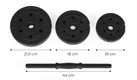 Hantle regulowane 2x15 kg zestaw do ćwiczeń 30 kg