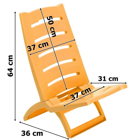 Krzesło plażowe TIRRENO żółte