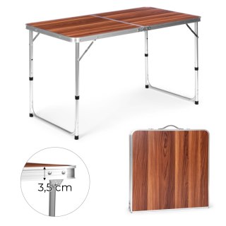 Stolik turystyczny stół składany kemping brązowy blat 120x60 cm MultiGarden