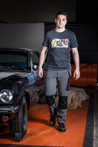 T-SHIRT Z NADRUKIEM MOTOR ROZMIAR M