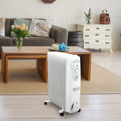 BITUXX Elektryczny grzejnik olejowy 2500 W 11 żeber biały BITUXX Elektryczny grzejnik olejowy 2500 W 11 żeber biały