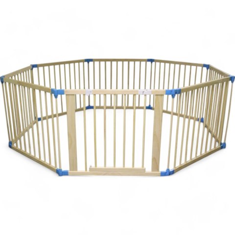 Drewniany Kojec dla Dziecka Ø150 cm Naturalne Drewno Bezpieczny i Stabilny Drewniany Kojec dla Dziecka Ø150 cm Naturalne Drewno Bezpieczny i Stabilny