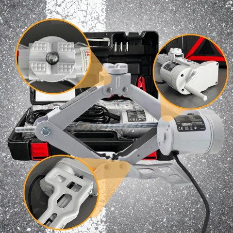 Elektryczny podnośnik samochodowy 2T 12V z pilotem wys. 12-35cm lekki 4.3kg Elektryczny podnośnik samochodowy 2T 12V z pilotem wys. 12-35cm lekki 4.3kg