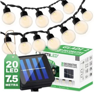 GIRLANDA SOLARNA GLADI 2, 30 LED G40 10,6M