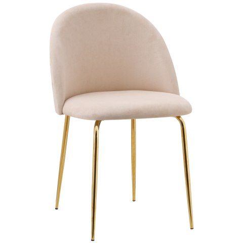 KRZESŁO WELUROWE FARGO GOLD VELVET BEŻOWE