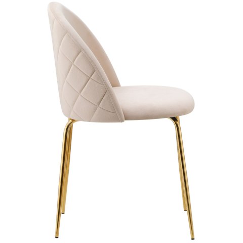 KRZESŁO WELUROWE FARGO GOLD VELVET BEŻOWE