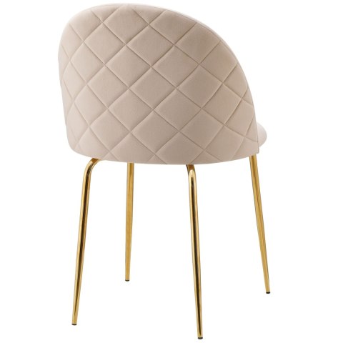 KRZESŁO WELUROWE FARGO GOLD VELVET BEŻOWE