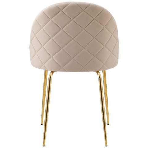 KRZESŁO WELUROWE FARGO GOLD VELVET BEŻOWE