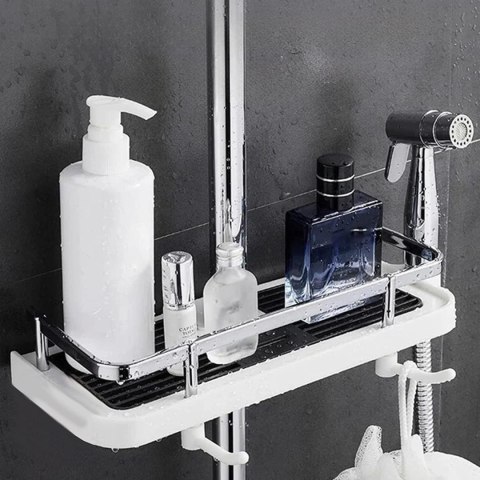 PÓŁKA ŁAZIENKOWA LIBRE Z HACZYKAMI