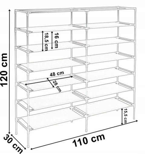 SZAFA TEKSTYLNA NA BUTY GABI CZARNA