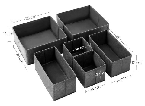 ZESTAW 6 ORGANIZERÓW DO SZUFLAD BRUCE
