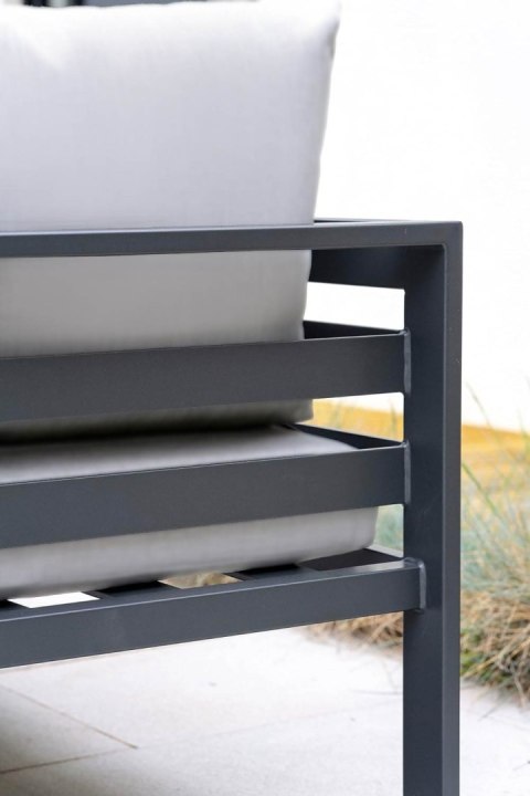 ZESTAW MEBLI OGRODOWYCH SANTO SZARY ALUMINIUM