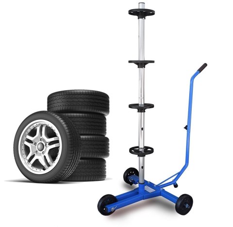 Mobilny Stojak Na Opony Felgi Koła 4 szt. 100kg 72cm Organizer Warsztatowy Mobilny Stojak Na Opony Felgi Koła 4 szt. 100kg 72cm Organizer Warsztatowy