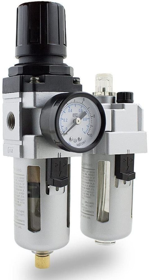 Reduktor ciśnienia z filtrem sprężonego powietrza 1/4" manometr Reduktor ciśnienia z filtrem sprężonego powietrza 1/4" manometr
