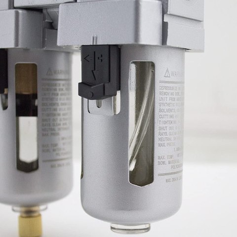 Reduktor ciśnienia z filtrem sprężonego powietrza 1/4" manometr Reduktor ciśnienia z filtrem sprężonego powietrza 1/4" manometr