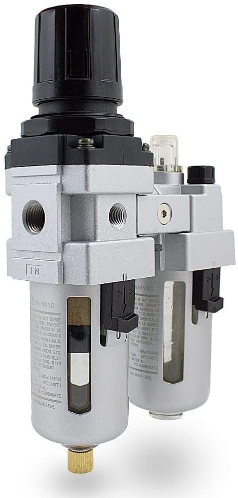 Reduktor ciśnienia z filtrem sprężonego powietrza 1/4" manometr Reduktor ciśnienia z filtrem sprężonego powietrza 1/4" manometr