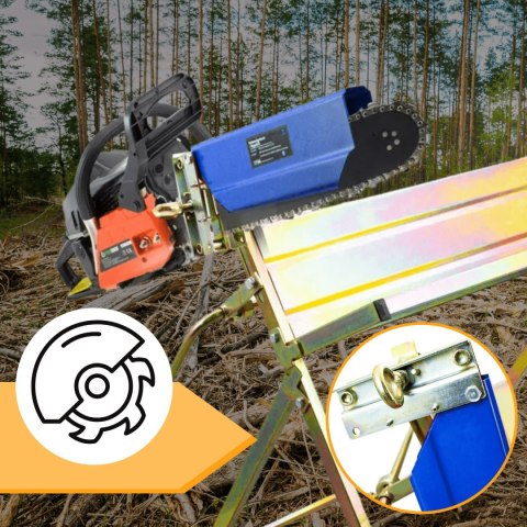 Stojak do cięcia drewna Koziołek do drewna z uchwytem na piłę 45cm 120kg Stojak do cięcia drewna Koziołek do drewna z uchwytem na piłę 45cm 120kg