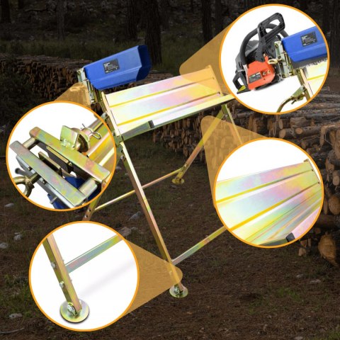 Stojak do cięcia drewna Koziołek do drewna z uchwytem na piłę 45cm 120kg Stojak do cięcia drewna Koziołek do drewna z uchwytem na piłę 45cm 120kg