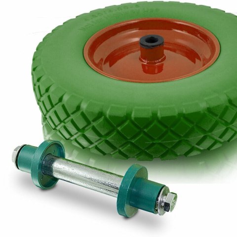 Taczka budowlana 100l 250kg z kołem pu 40cm stalowa misa lekka