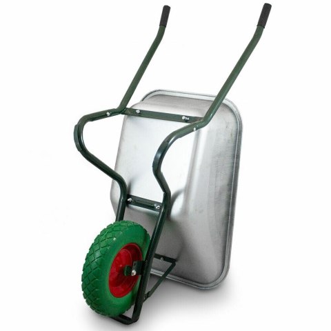 Taczka budowlana 100l 250kg z kołem pu 40cm stalowa misa lekka