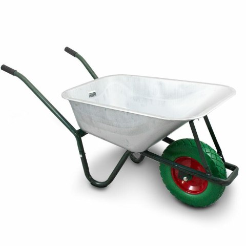 Taczka budowlana 100l 250kg z kołem pu 40cm stalowa misa lekka