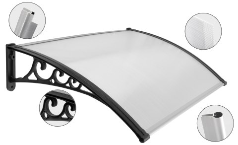 Daszek plastikowy Sano 80x120cm czarny