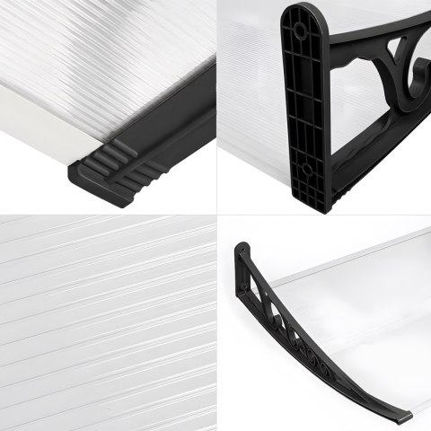 Daszek plastikowy Sano 80x120cm czarny