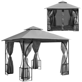 Namiot pawilon ogrodowy 2w1 3x3 m moskitiera i pełne ściankiMultiGarden