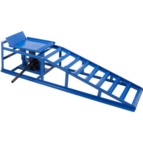 Rampy najazdowe z podnośnikiem hydraulicznym 2x2000 kg stalowe regulowane Rampy najazdowe z podnośnikiem hydraulicznym 2x2000 kg stalowe regulowane